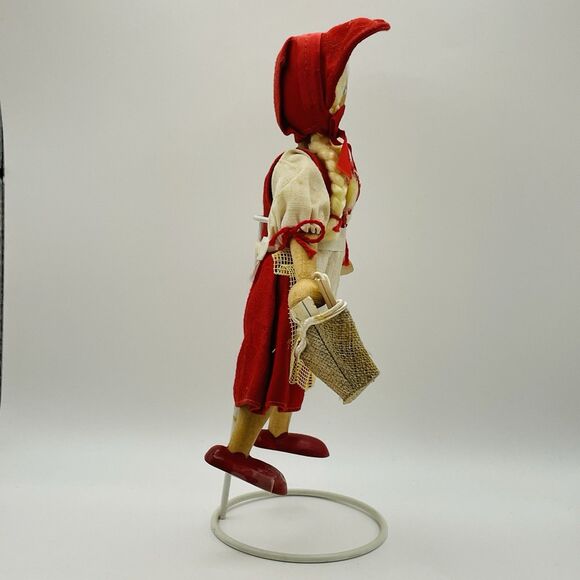 Vintage Made In Poland Wooden Jointed Doll - Long Blonde Pony - Picture 2 of 9